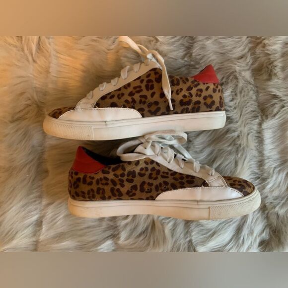 Nature Breeze Dale Leopard Print Lace Up Platform Sneaker Size 6.5 - Picture 5 of 13